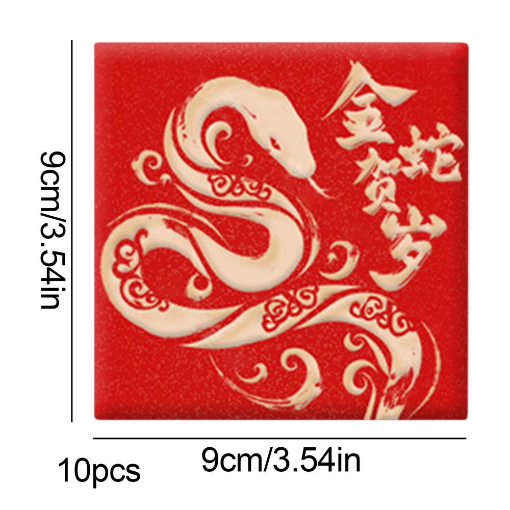 Snake Red Envelopes 2025 Gold-Stamped Snake Lucky Money Envelopes Spring Festival Red Envelope 10x Chinese New Year Red Packet