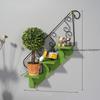 Wandmontiertes Treppenhaus Wohnzimmer im amerikanischen Stil Blumenständer Schmiedeeisen Aufbewahrungsregal Wandmontierter Pflanzkasten Puppenregal Haken