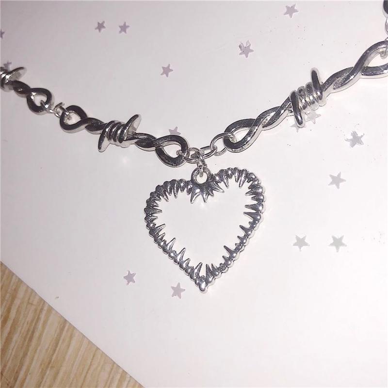 Petit Fil Ronces épée Collier Ras Du Cou Femmes Hip-hop Gothique Style Punk Fil De Fer Barbelé Petites épines Chaîne Tour De Cou Cadeau