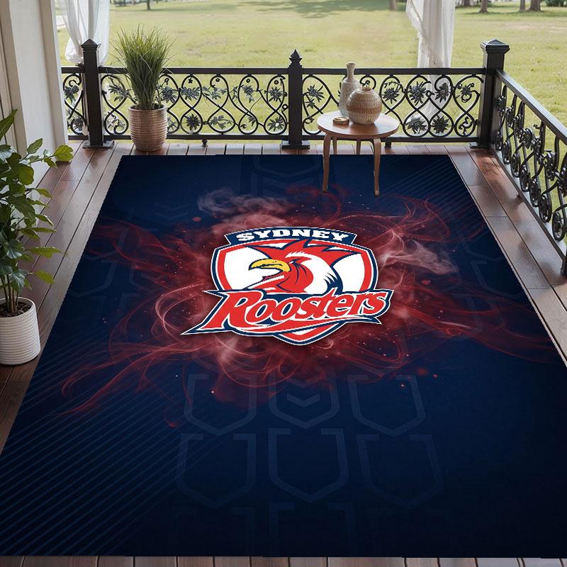 Soft Floor Carpet Sydney Roosters Pattern Area Rug Decorative Mat For Home Room Decoration