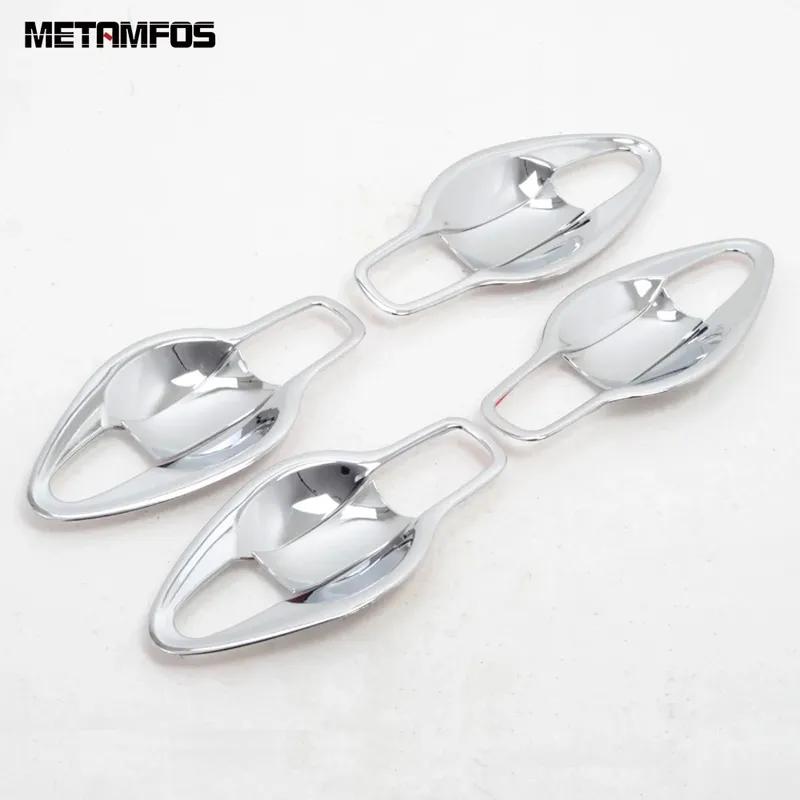 For Nissan Murano 2015-  2024 Chrome Side Door Handle Bowl Cover Trim Protection Cap Exterior Accessories Car Styling