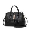 Aidrani Genuine Leather Women's Handbag, Fashion Crocodile Pattern Design, High-end Luxury Cowhide Bag Large Capacity