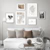 Abstract Line Figure Poster Wall Art Canvas Print Painting Minimalist Retro Black and White Home Decor Bedroom Backdrop Pictures