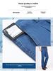 Klassische High-Waist-Stretch-Jeans für Männer mittleren und höheren Alters - Schlankmachend, Doppelfalte, Große Größen für Frühling/Sommer