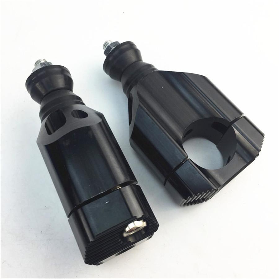 Pair 1 1/8" 28mm Universal CNC Motorcycle Handlebar Mount  Riser Clamp BLACK BIN