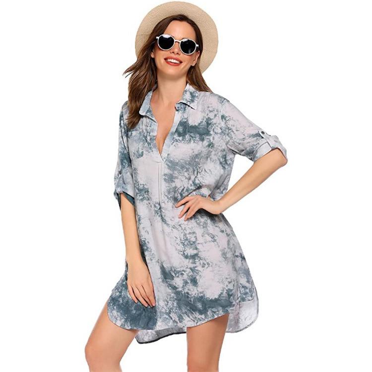 European & American Women's Swimwear Beach Cover-up Shirt and Bikini Beach Skirt
