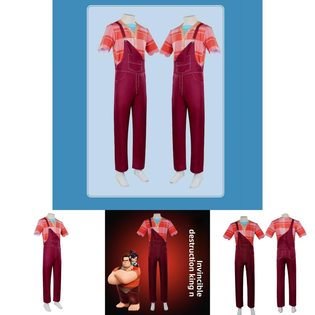 Wreck It Ralph Cosplay Costume With Polyester Blend And Playful Design For Kids And Teens