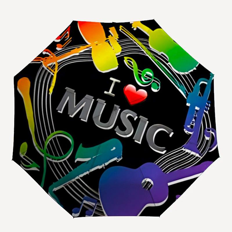 

1pc Music Instruments Folding Umbrella, Durable, Suitable for Outdoor Activities or Rain, Suitable for Commuting yy251027067