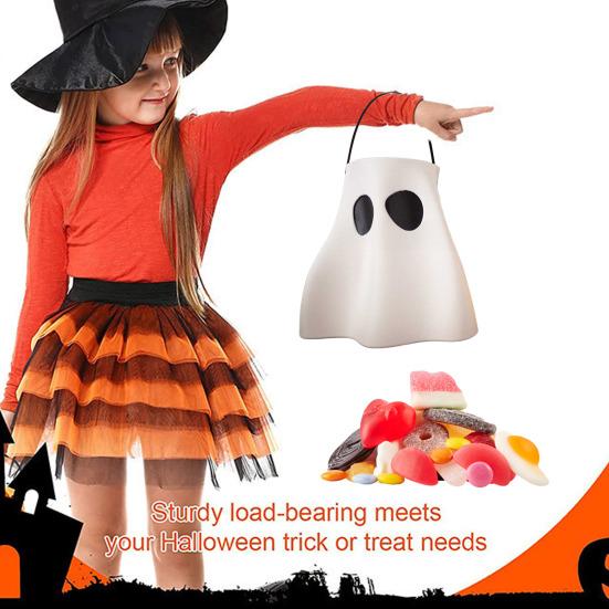 Ghost Flower Pot Planter Halloween Candy Bucket Multifunctional Resin Ghost Pumpkin Shape Vase Candy Bowl Home Office Decor