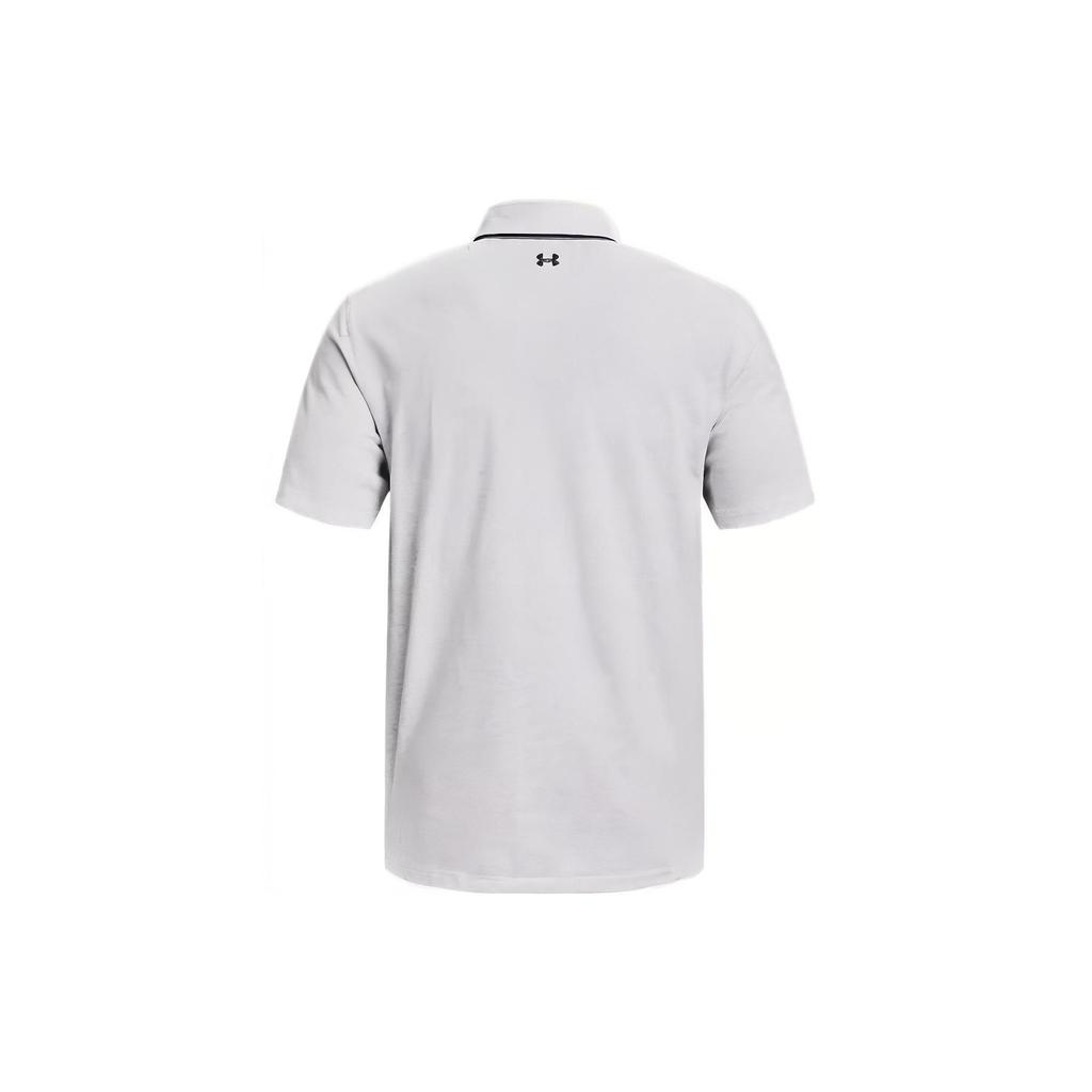 Under Armour Contrast Trim Casual Pullover Short Sleeve Polo Shirt Men Tops White 1377363-100