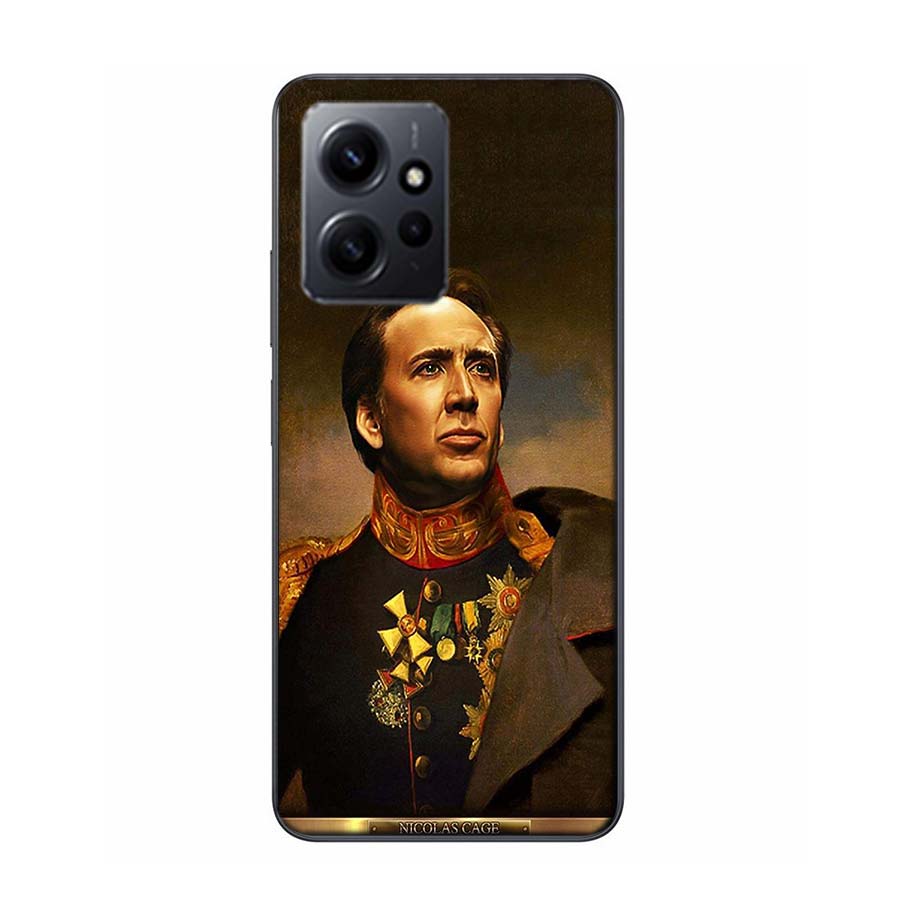 Funny Nicolas Cage Actor Phone Case For Redmi 12 13C 12C 15C 9 10 10C Note 13 Pro Plus 14 15 Pro 9T 9C 9A TPU Soft Cover Clear C