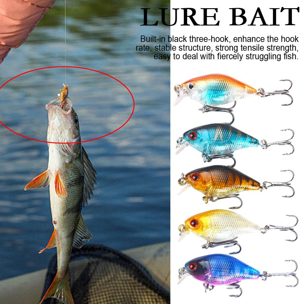 1set Lure Bait Rock Minnow Bait Vibrating Swing Bass Bionic Fish Bait Diving Bait Electroplated Lure Color Small Fish Lure