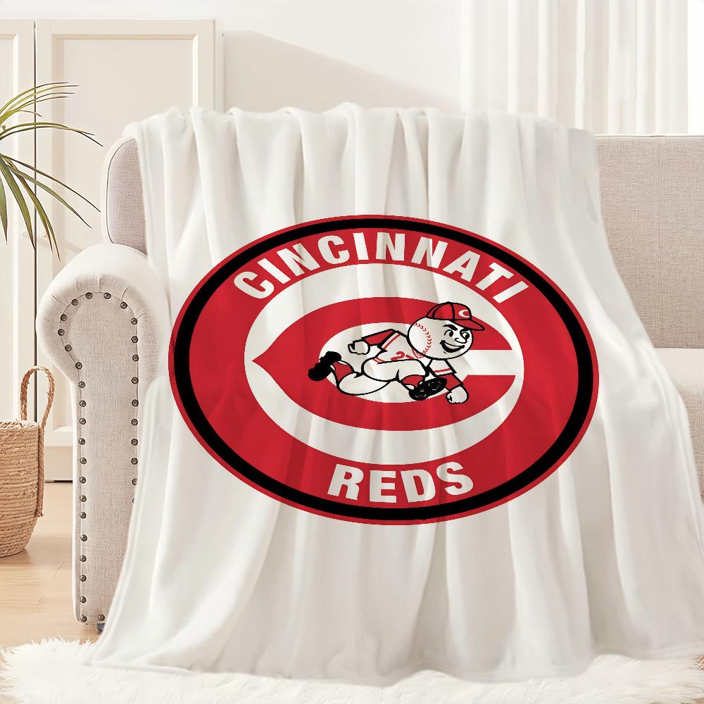

Cool C-Cincinnati Reds Baseball Blanket Blanket for Couch Sofa Travel Home Hiking Picni Bed Beding Flannel Blanket birthday gift 30x40in