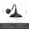 Retro Wall Lamp LED Outdoor Indoor Waterproof Moisture-proof Practical Lighting Fixture Rust Colored Black Decorative Home Decor