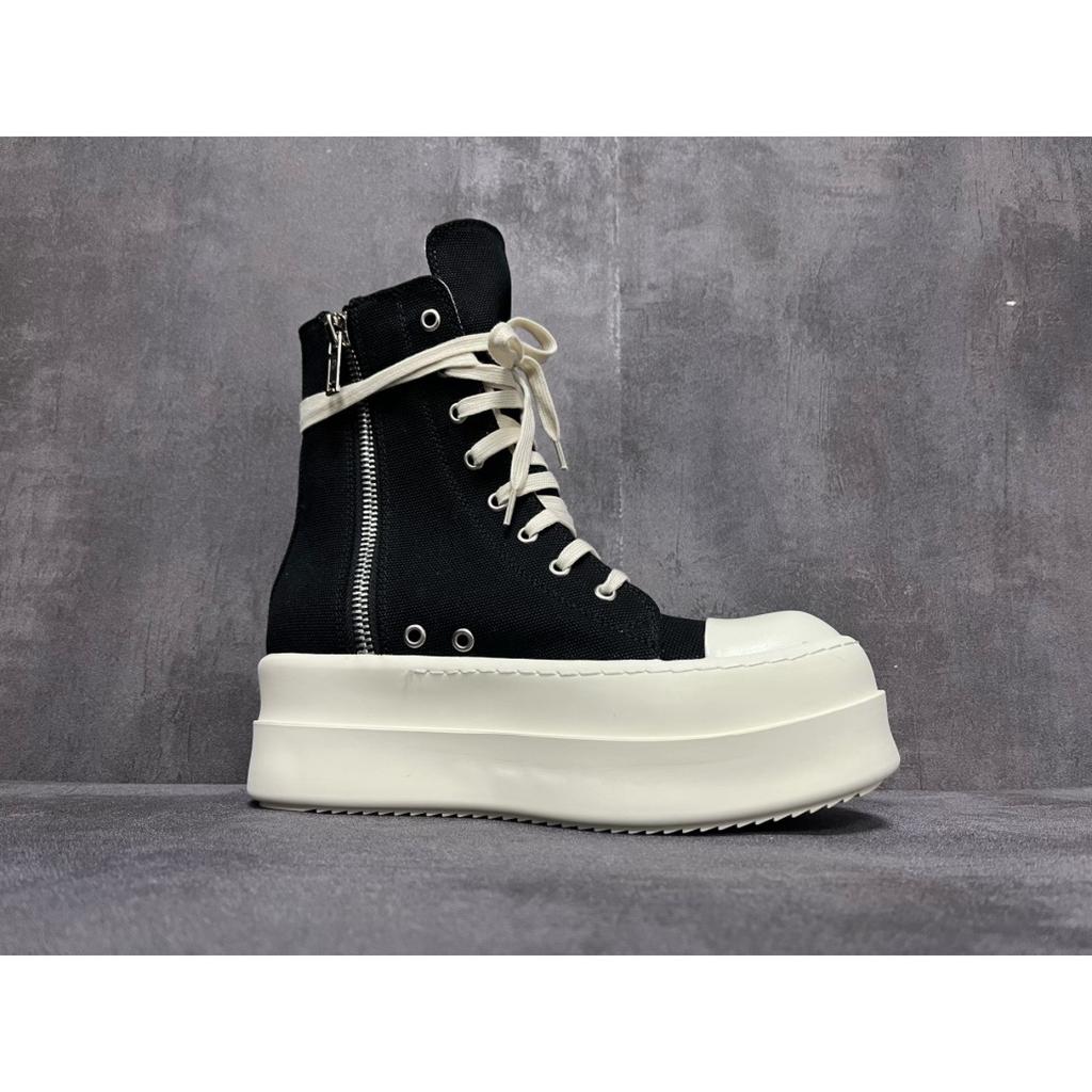Scarpe a testa larga europee e americane 2025 nuove scarpe sportive casual con plateau rialzato punta tonda cinturini scarpe alte in tela marea da donna