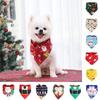 Charming Christmas Dog Bandana Reversible Triangle Bibs Scarf For Large Pets