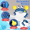 JoiTale Rechargeable Bubble Machine Bath Toys for Toddlers 1-4 Years, Crab Bath Toys with 12 Songs, Bathtub Toys for Boys and Girls