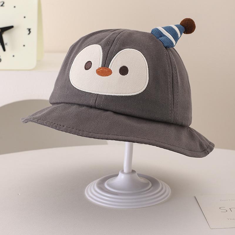 Korean Spring Penguin Bucket Hat - Cute, Adorable, Versatile Sun Protection for Boys and Girls