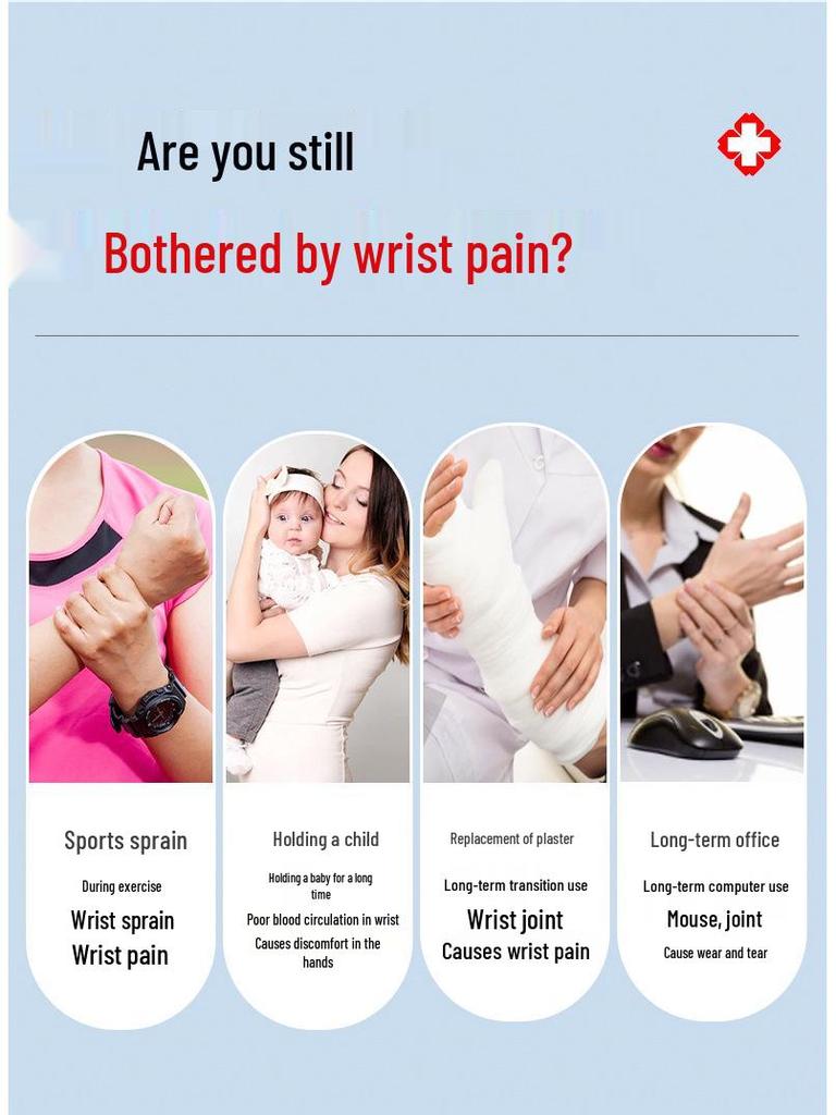 Breathable Steel Plate Wrist Brace for Sprains, Tendonitis, Fractures, and Pain Relief