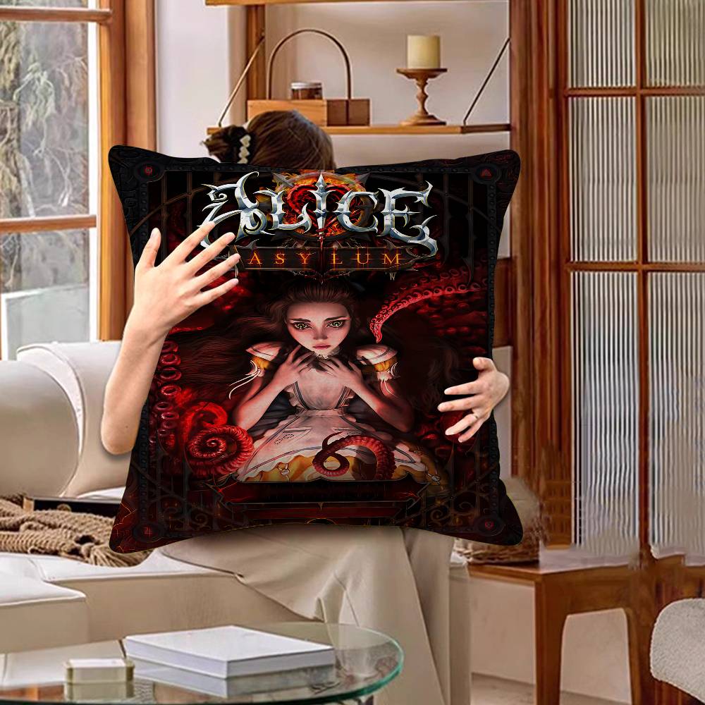 A-Alice M-Madness R-Returns Classic Cushion Cover Car Throw Pillow Case For Sofa Car Christmas Gift 40X40Cm 45X45Cm