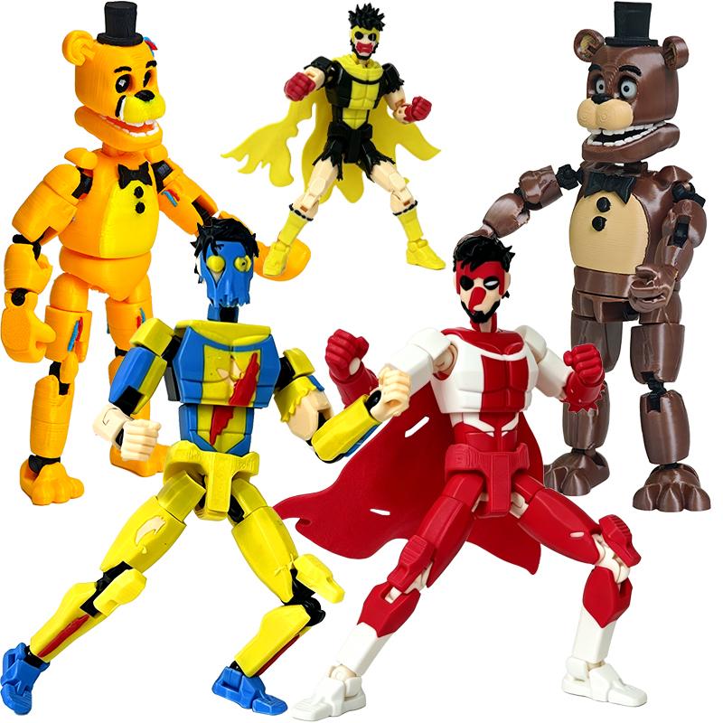 3D Printed Dummy13 Nights Bear T13 Action Figure Anime Multi-Jointed Collectible Model Toy For Birthday Xmas Gift Desktop Decor