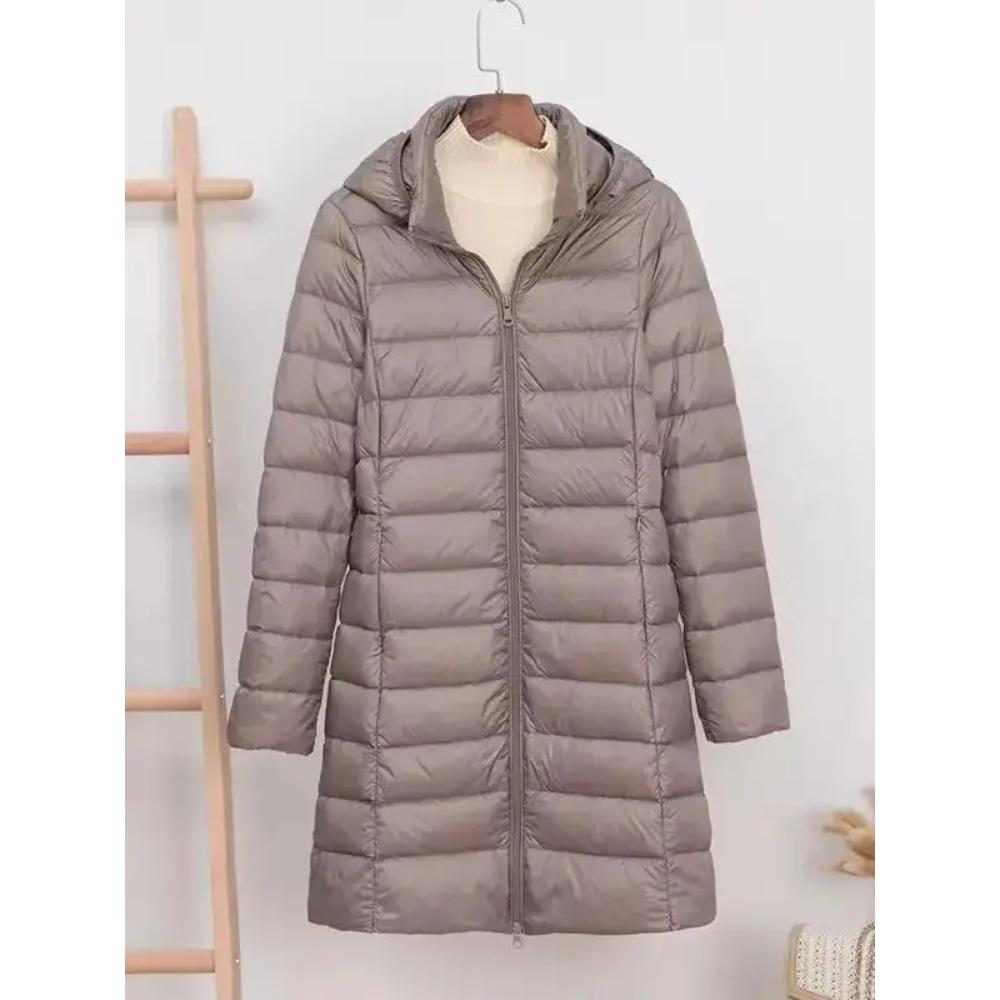 Hat Detachable Thick Long Down Jacket Women Winter Ultra Light Down Jacket Women With Hooded Down Coat