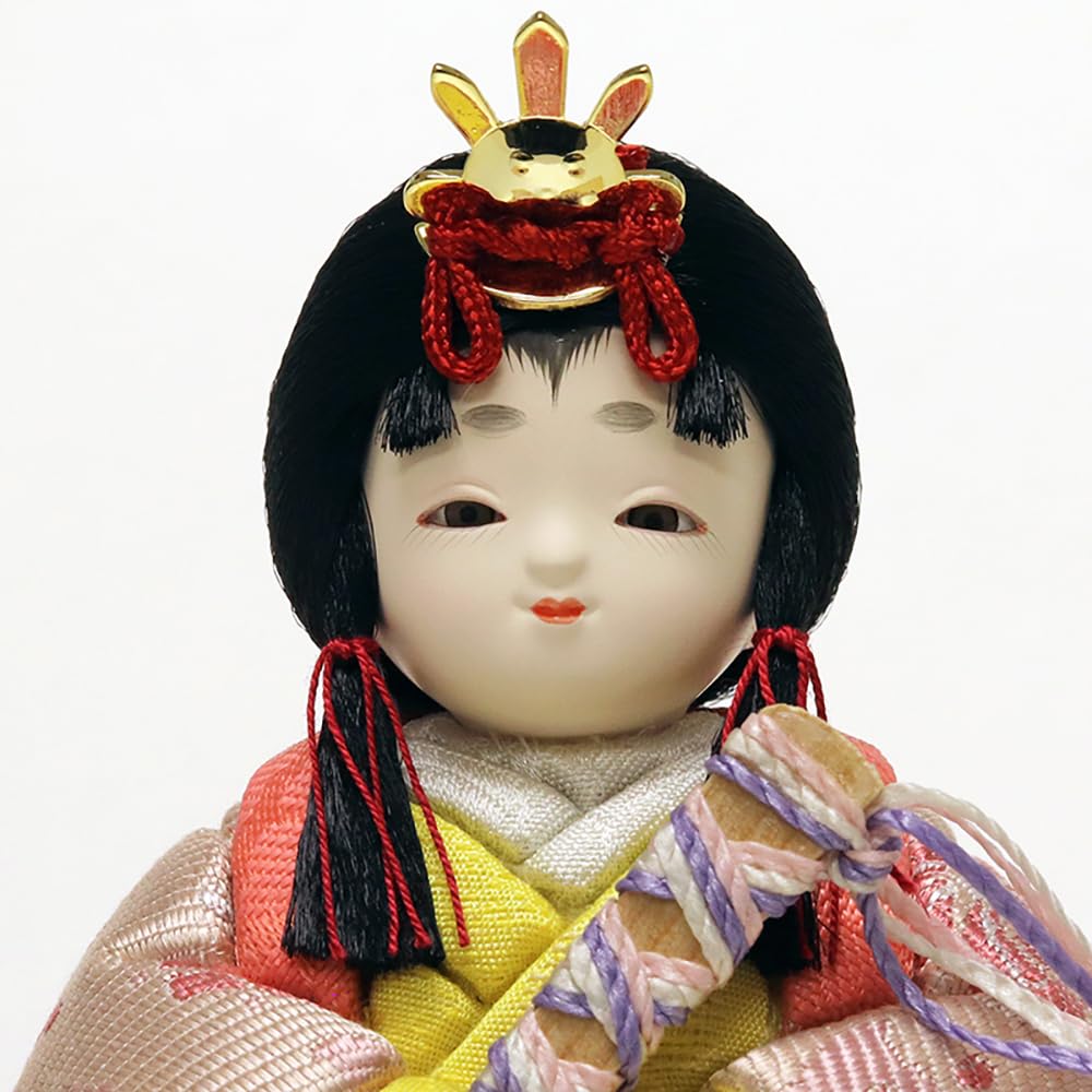 Hina Wooden Tsugumi Single Doll with Round Doll, Doll, Kotohoki, Tray, Natural, KTH-3201H2