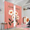 2 st 2D platt tryckning Draperier Blommigt 0 Polyestertyg Utan Elektricitet Festlig Väggdekor Perfekt för Vårhelger