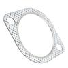 2 Hole Exhaust Pipe Flange Gasket Perforated Steel Universal for 3in 76mm Turbo Vehicle