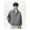 Mens Loose Turn Down Collar Raglan Sleeve Casual Short Jacket Outerwear