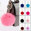 Colorful Pompoms Keychains Fluffy Plush Ball Faux Fur Keyring for Women Girl Hat Shoes Jewelry Bag Charms Accessories