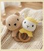Knitted Cross-Stitch Plush Animal Doll - Cute Rabbit & Bear Companion