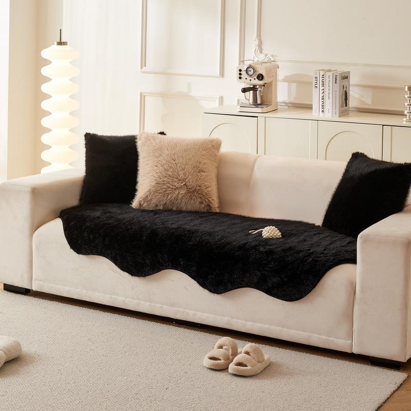 

[Норковый вельвет] Высококлассный роскошный зимний диван специальной формы Неровный кожаный диван Нескользящий чехол на диван Новая модель 90*90cm