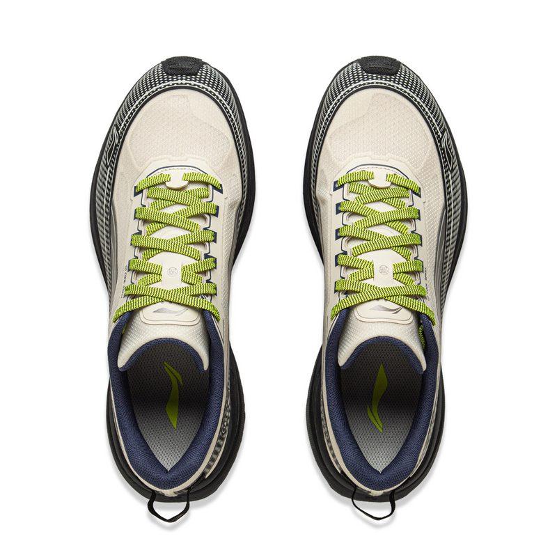 Li Ning Outdoor CF Tracing, Hiking Scenery Cushioning Reflective Rebound Low Top Hiking Shoes Unisex Black Gray AHTV041-2