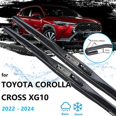 Dla Toyota Corolla Cross XG10 2022 2023 2024 pióra wycieraczek przednich szczotki szyby przedniej gumowe czyszczenie okna UJ Hook