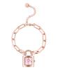 Pocheleidi Women'S Lock Strap Watch Chain Bracelet + Necklace 3-Way Package Fm2201Prg