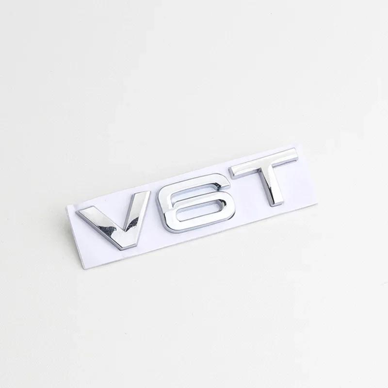 2026 3D Metal Car Fender Side Emblem V6T V8T Logo For Audi S4 A4 B7 V6T Sticker A6 Golf 4 C7 SQ7 Q8 R8 S8 RS8 V8T Badge Accessories
