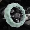 Soft Fluffy Car Steering Wheel Cover Plush Winter Warm Steering Wheel Grip Cover Non-Slip Steering Wheel Protector Car Steering