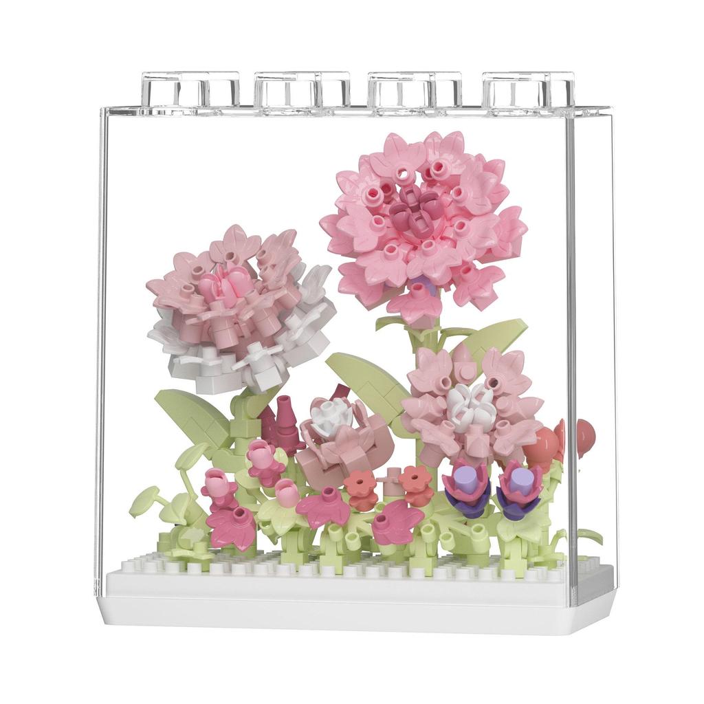 Compatible Lego Dreamy Flower Box: Potted Plant Building Block Bouquet - Sunflower & Carnation Educational Toy.