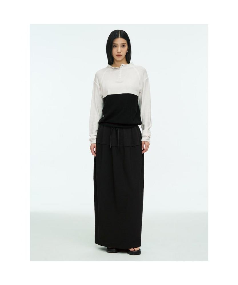Anggae Half Neck Button Pullover Ivory