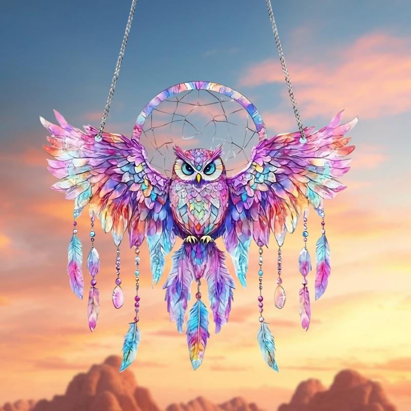Colorful Avian Acrylic Bird Pendant Wall Decorations Light Hanging Art works For Indoor and outdoor Space Ornamentation