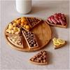 Removable Wooden Puzzle Serving Tray 8 Compartment Snack Serving Trays Fruit Platter  Home Kitchen