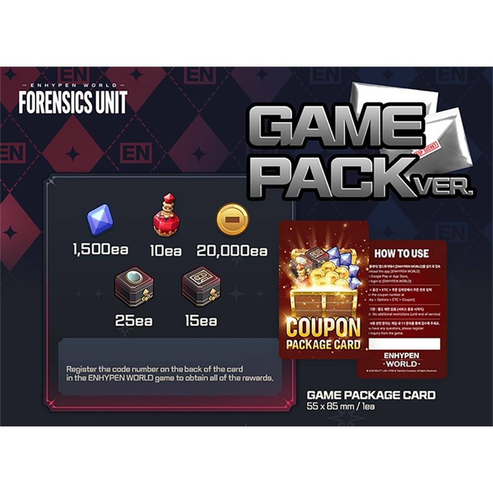 ENHYPEN - [ENHYPEN WORLD Coupon Card Collection] FORENSICS UNIT GAME PACK ver.
