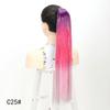 Synthetic Ponytail Hair Extension with 9 Strands Sparkling Shiny Rainbow Colored Tinsel Hairpiece Rubber Bands for Party Cosplay