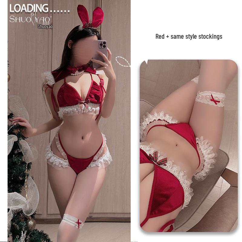 Shuo Yao Christmas Lingerie Bunny Pajama Set