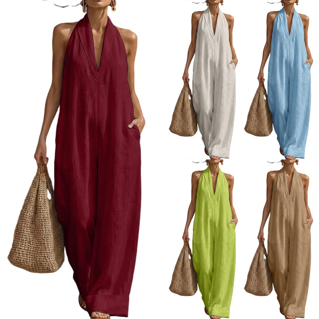 Färgglad, Elegant Och Bekväm Ärmlös Jumpsuit för Kvinnor