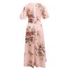 2024 Summer Women's Plus Size Printed Hem Split Dress - European & American Style
