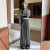 Soft and Glutinous Rice Straight Pants for Women's Spring and Autumn Pants Loose Bf Lazy Style Casual Drooping Floor Wide-leg Pants