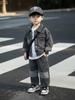Set di tre pezzi alla moda in denim con cappuccio per bambini: Elegante Outfit Primavera/Autunno per Neonati Maschi 2026