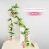 9 Flower Head Artificial Silk Rose Ivy Garland Fake Flower Vine with Green Leaves for Wedding Party Home Decor, DIY Wreath
